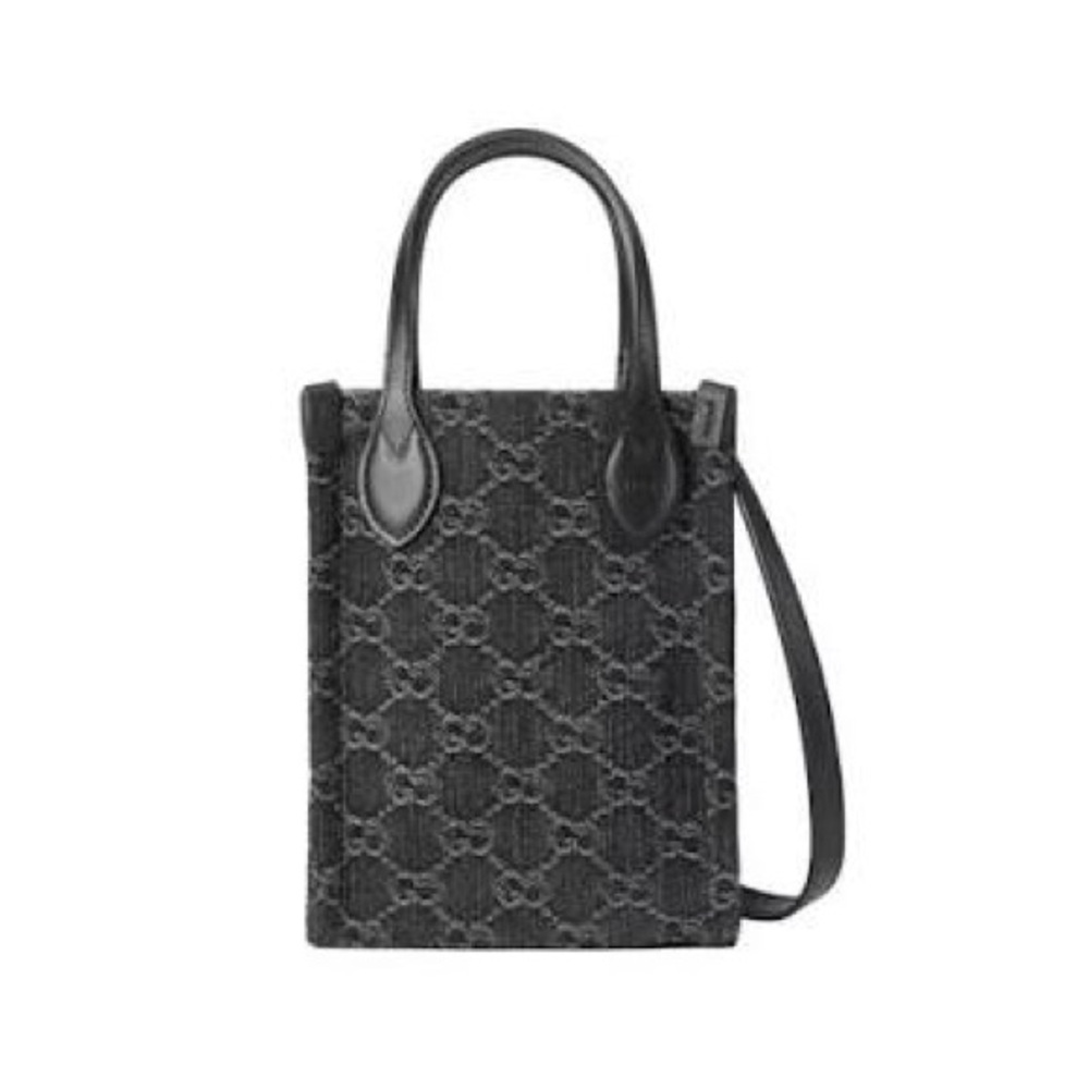 Gucci GG Ophidia Denim Mini Tote